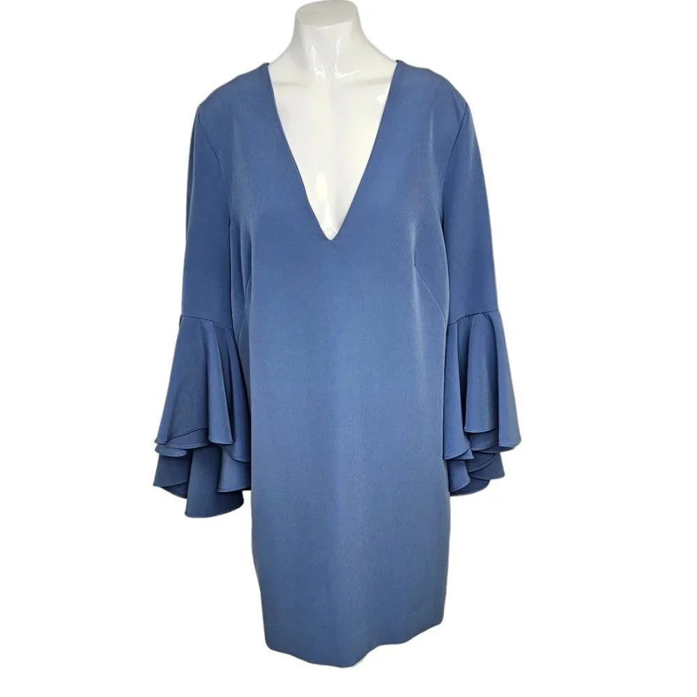 Milly Womens Nicole Bell Sleeve Shift Dress Size M